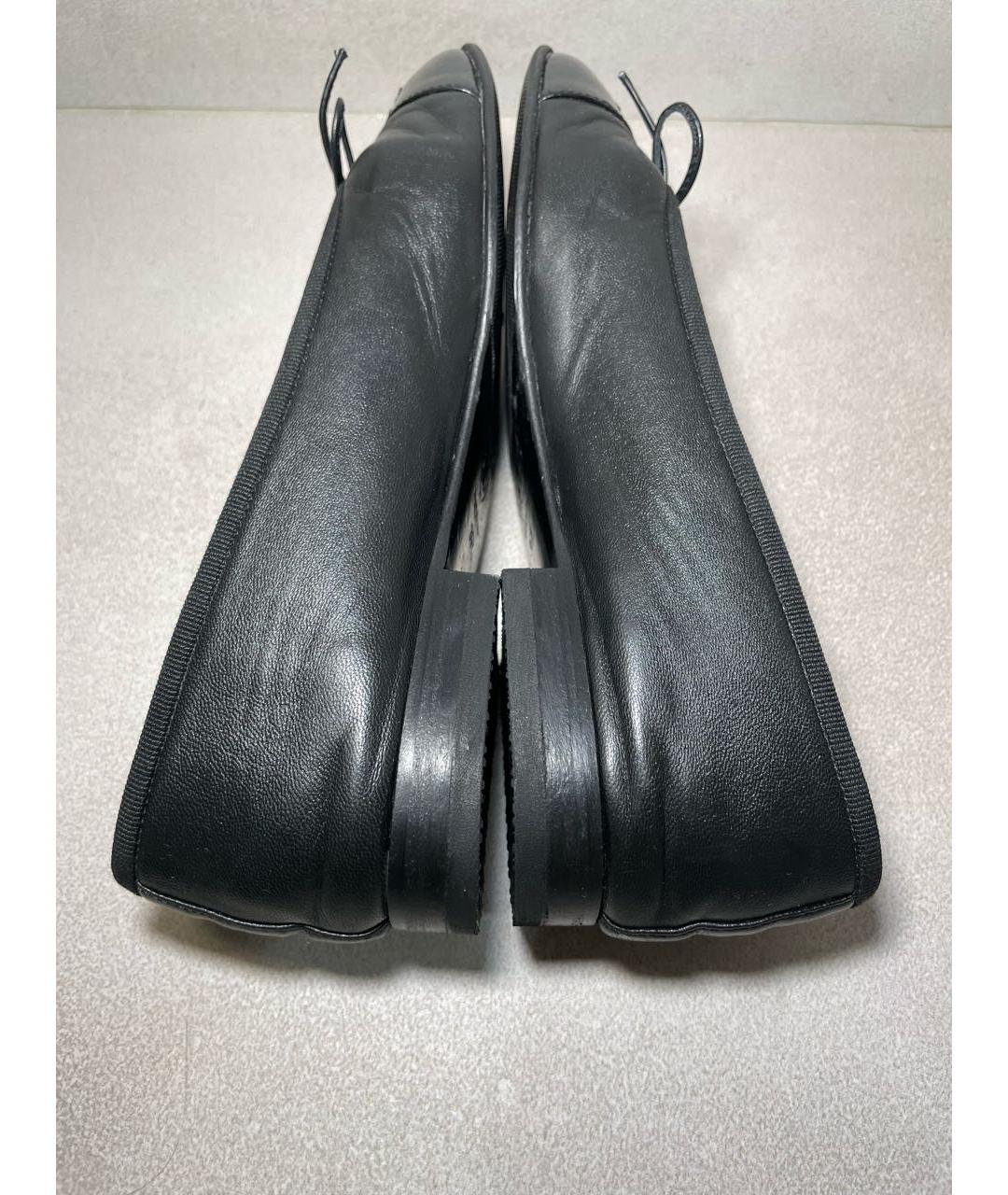 CHANEL Черные кожаные балетки, фото 5