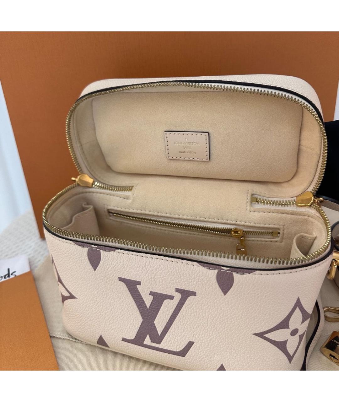 LOUIS VUITTON Белая кожаная сумка через плечо, фото 4