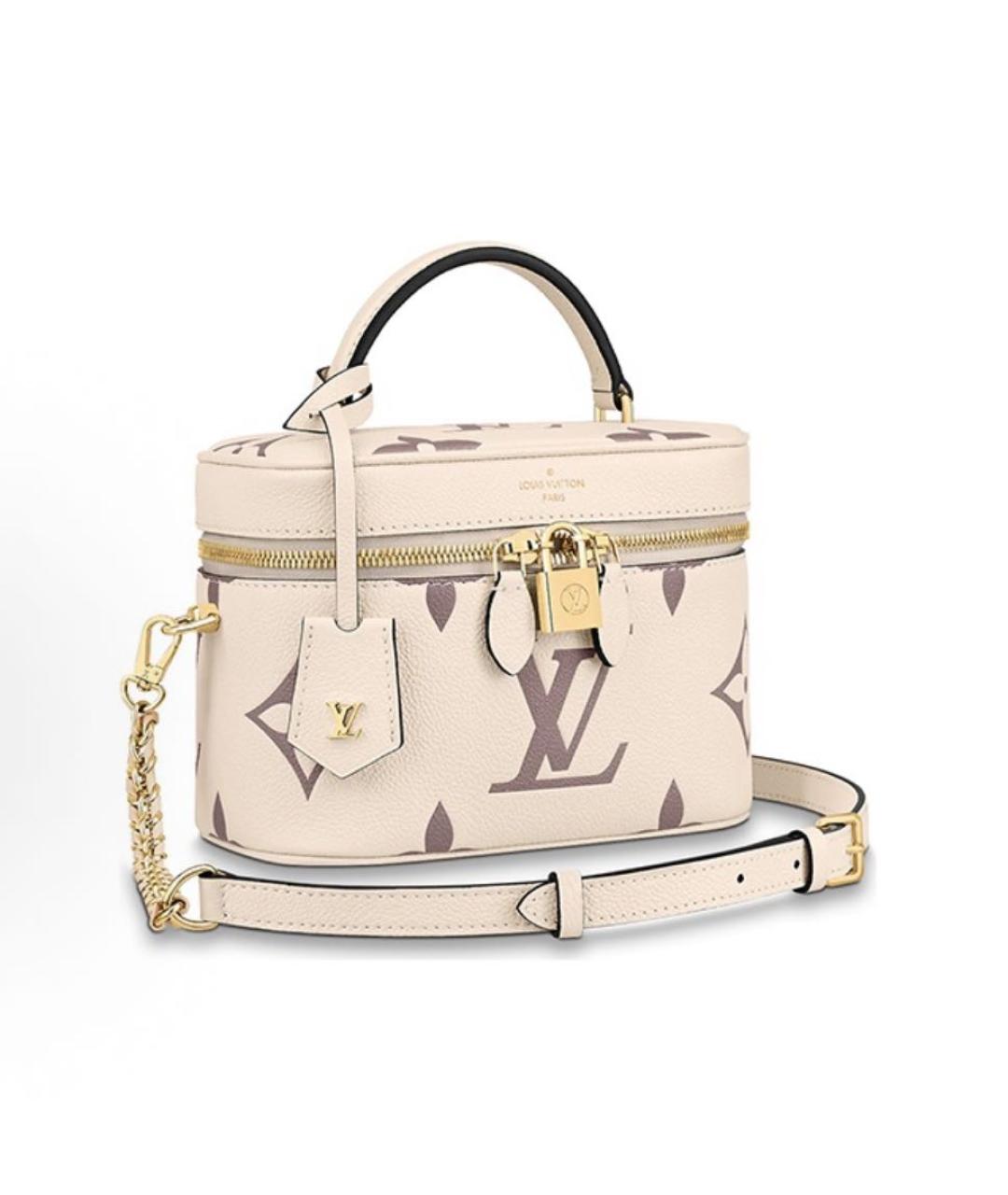 LOUIS VUITTON Белая кожаная сумка через плечо, фото 5