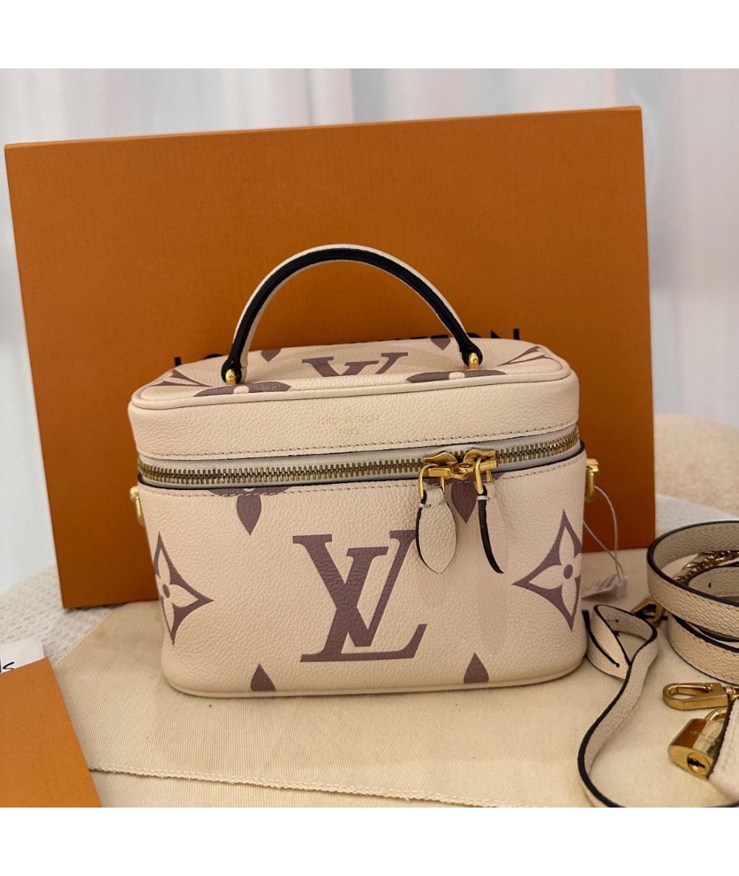 LOUIS VUITTON Белая кожаная сумка через плечо, фото 3