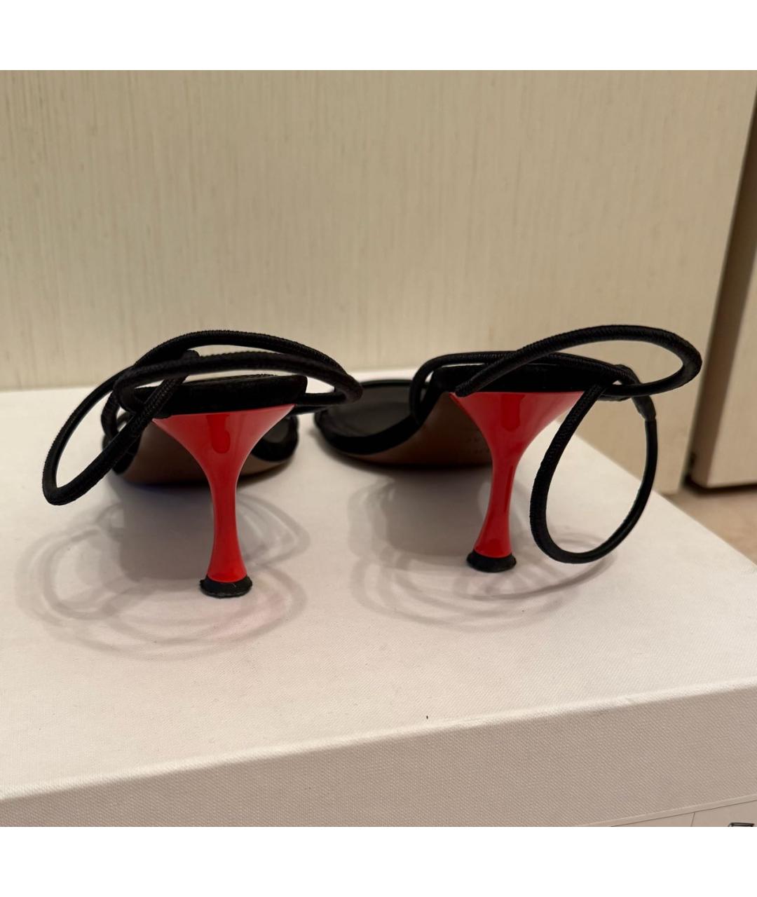 NEOUS Черные кожаные босоножки, фото 4