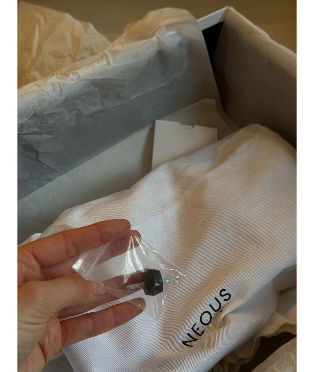 NEOUS Черные кожаные босоножки, фото 7