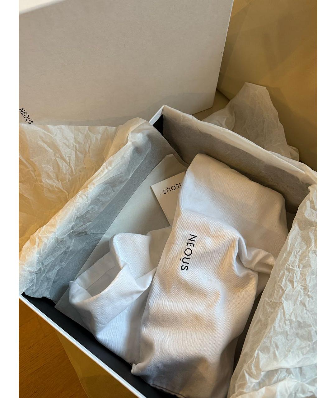 NEOUS Черные кожаные босоножки, фото 5