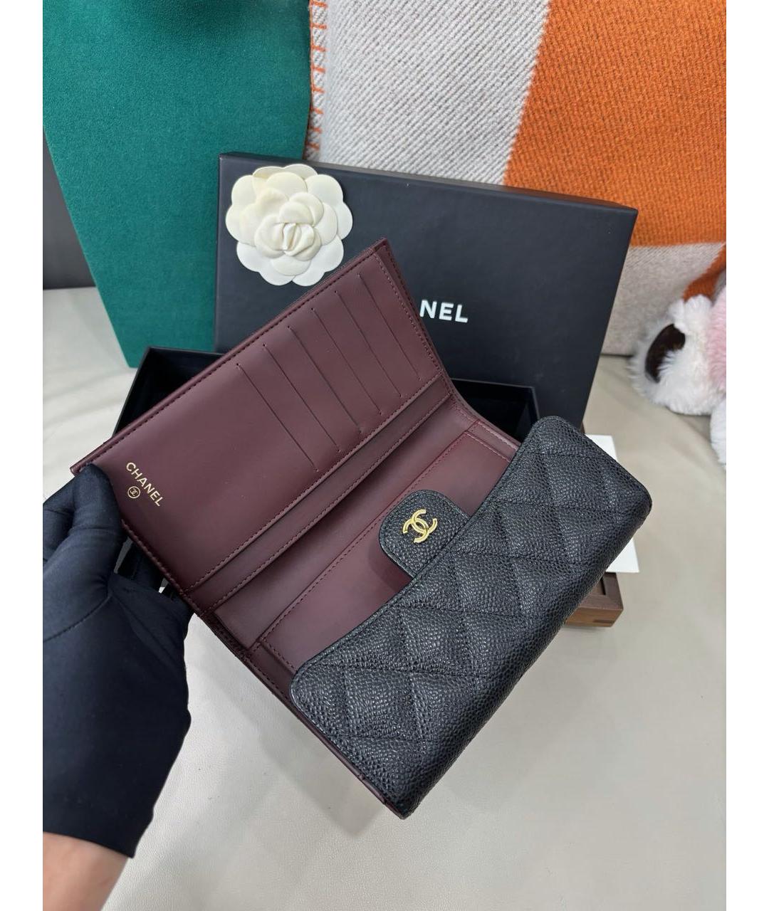 CHANEL Черный кожаный кардхолдер, фото 7