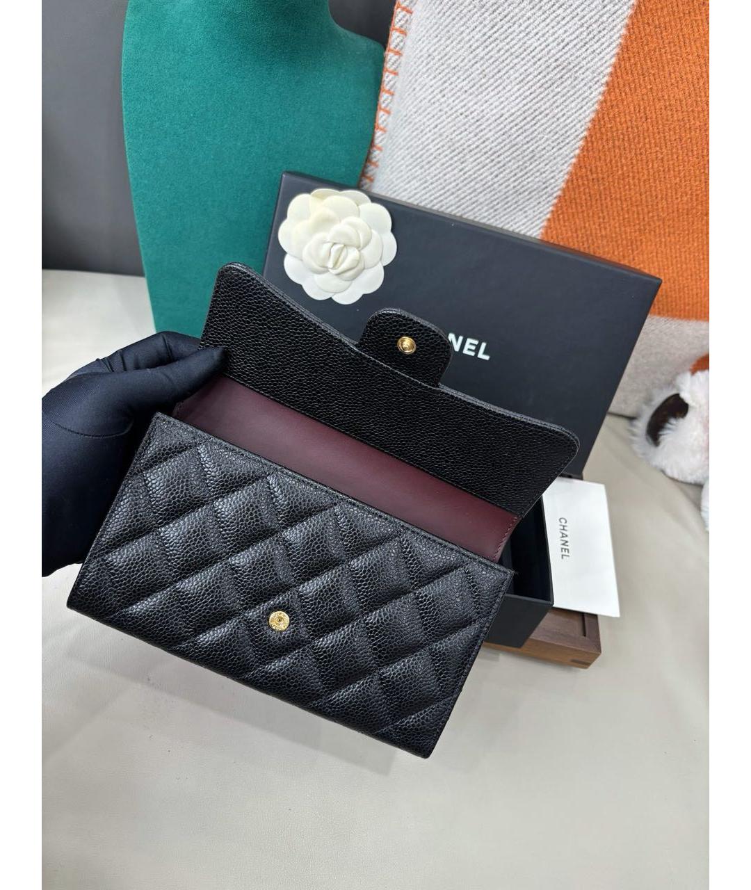 CHANEL Черный кожаный кардхолдер, фото 6