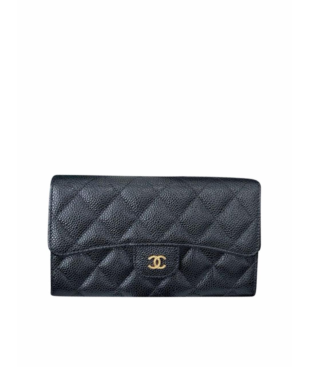 CHANEL Черный кожаный кардхолдер, фото 1