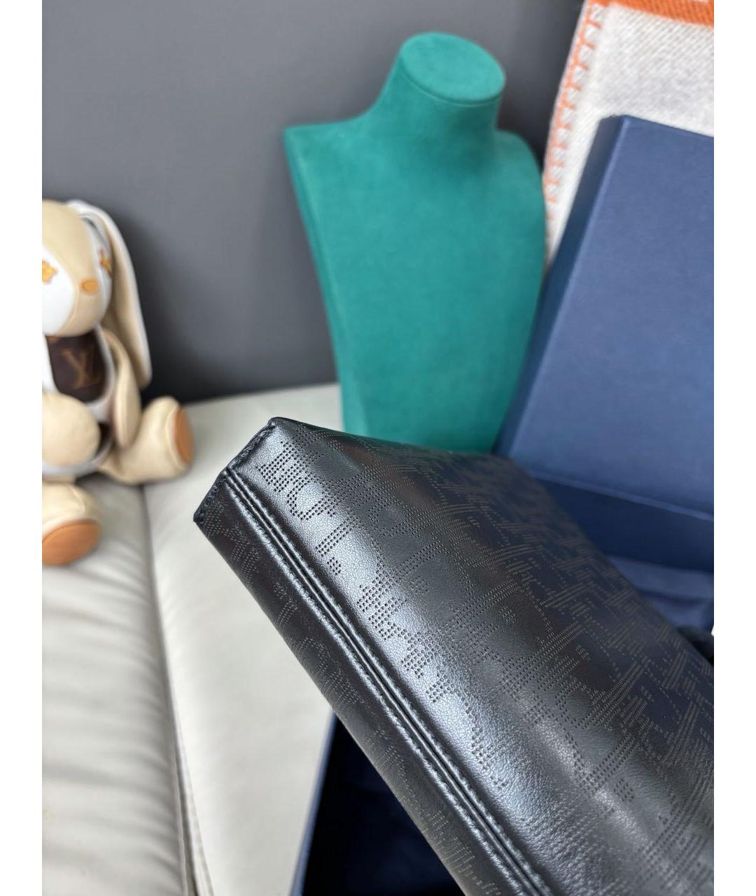 CHRISTIAN DIOR Черная кожаная барсетка, фото 7