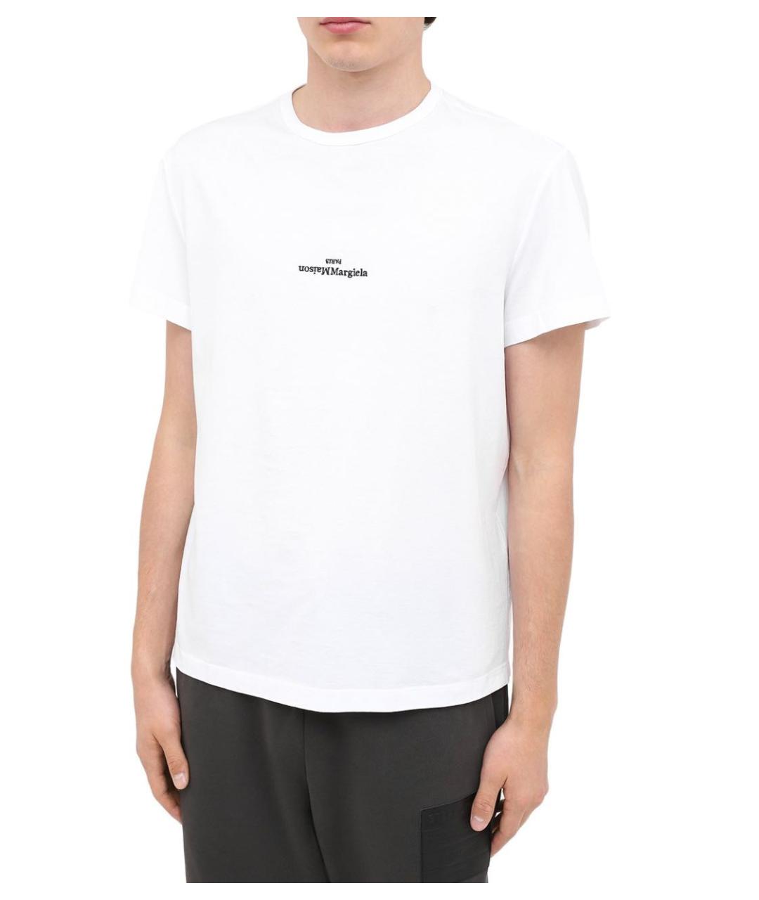 MAISON MARGIELA Белая хлопковая футболка, фото 2