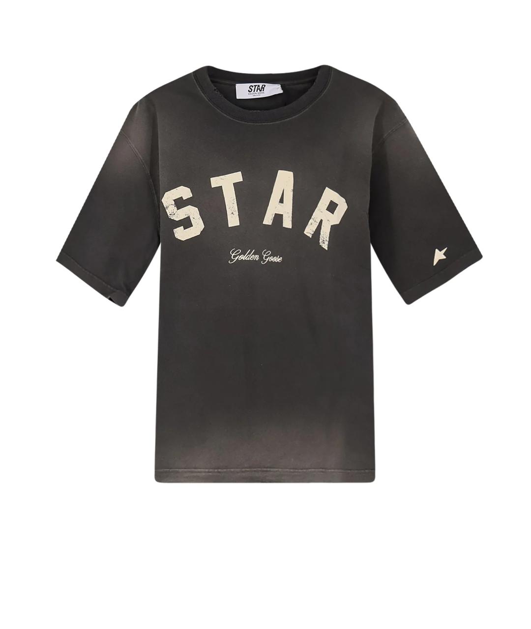 GOLDEN GOOSE DELUXE BRAND Серая хлопковая футболка, фото 1