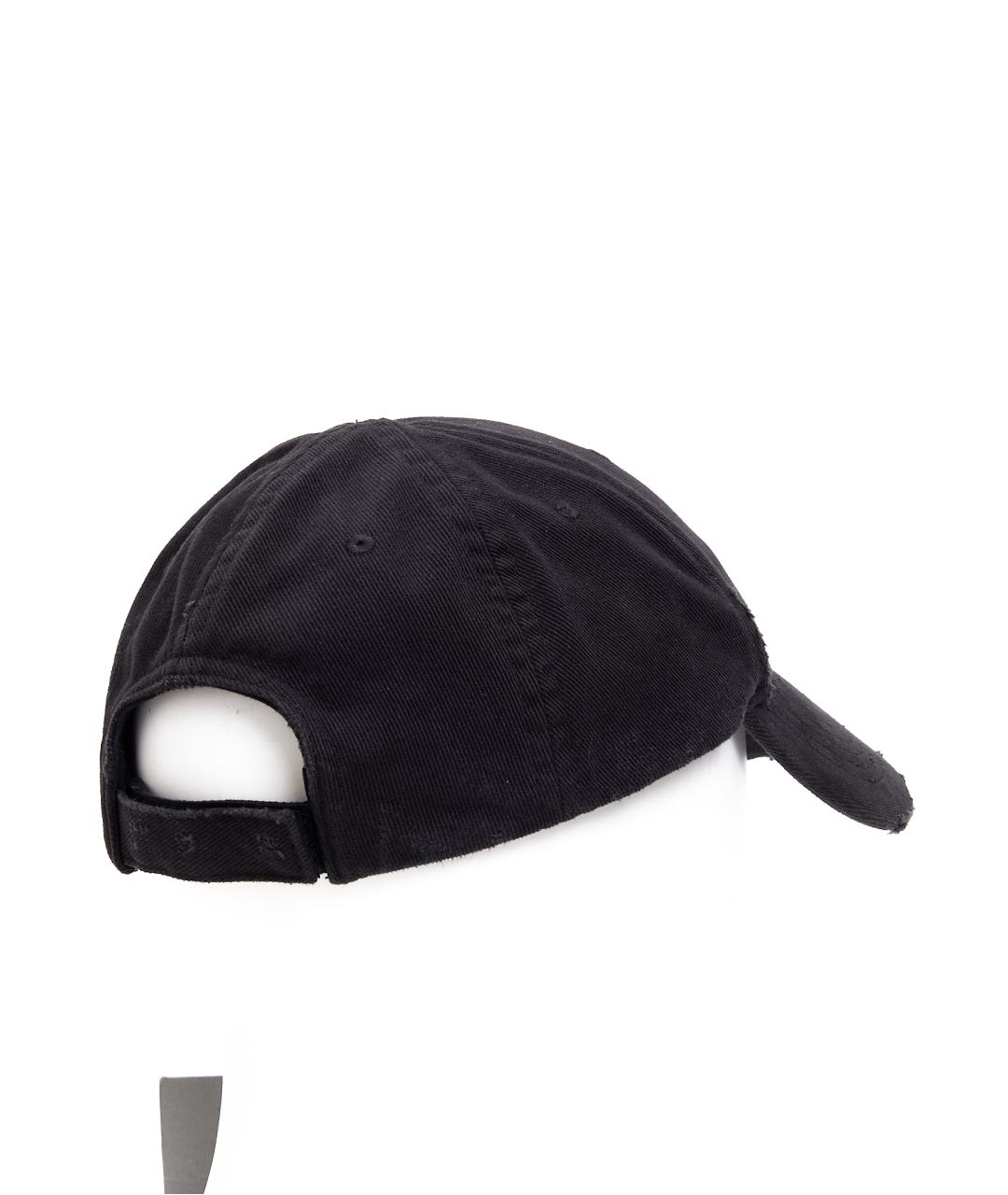 BALENCIAGA Черная хлопковая кепка, фото 3