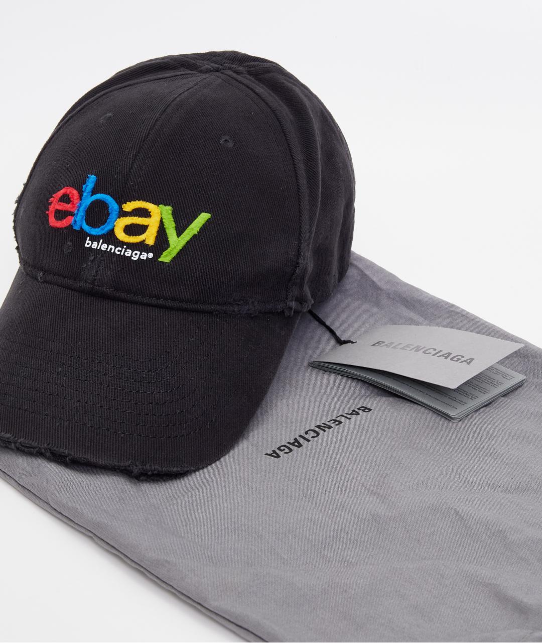 BALENCIAGA Черная хлопковая кепка, фото 5