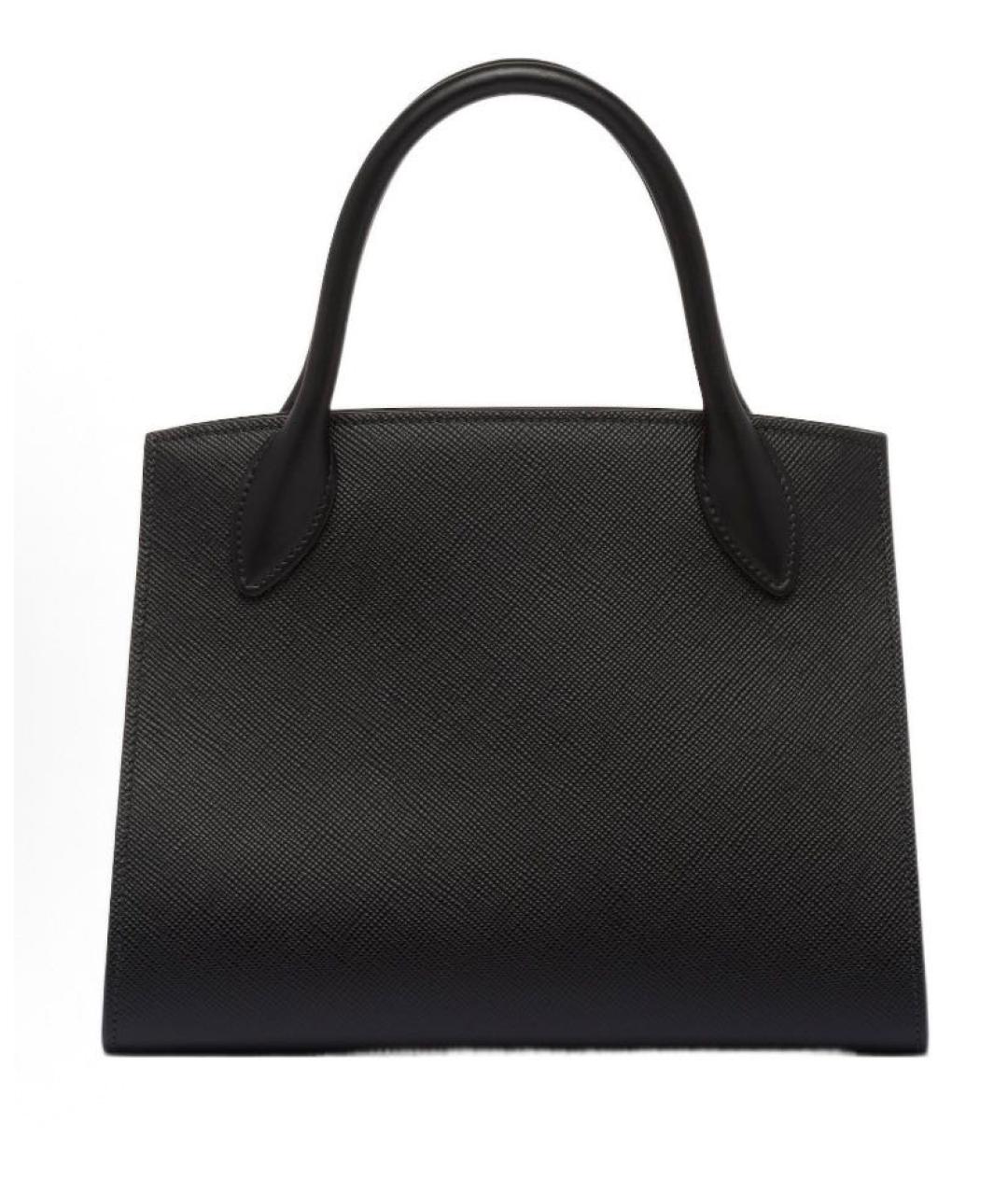 PRADA Черная кожаная сумка с короткими ручками, фото 2