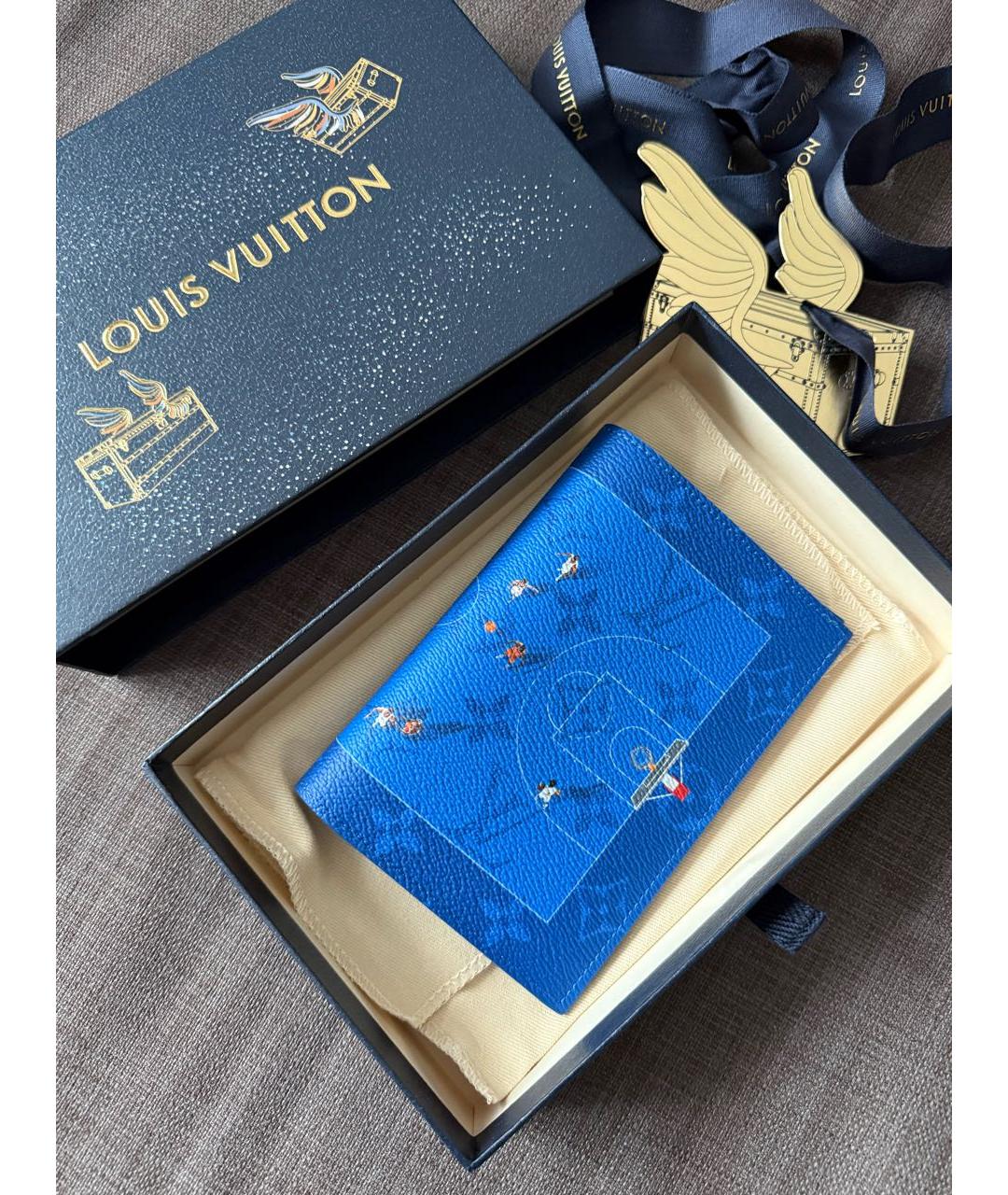 LOUIS VUITTON Синяя визитница, фото 5