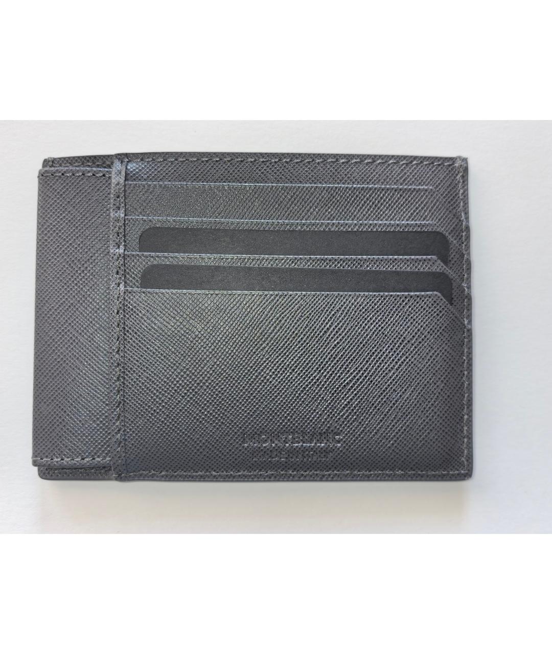 MONTBLANC Серый кожаный кардхолдер, фото 3