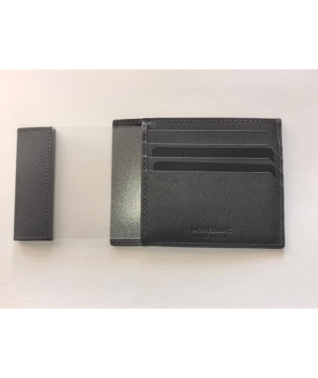 MONTBLANC Серый кожаный кардхолдер, фото 4