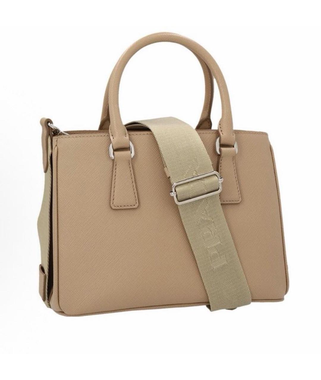 PRADA Бежевая кожаная сумка с короткими ручками, фото 2