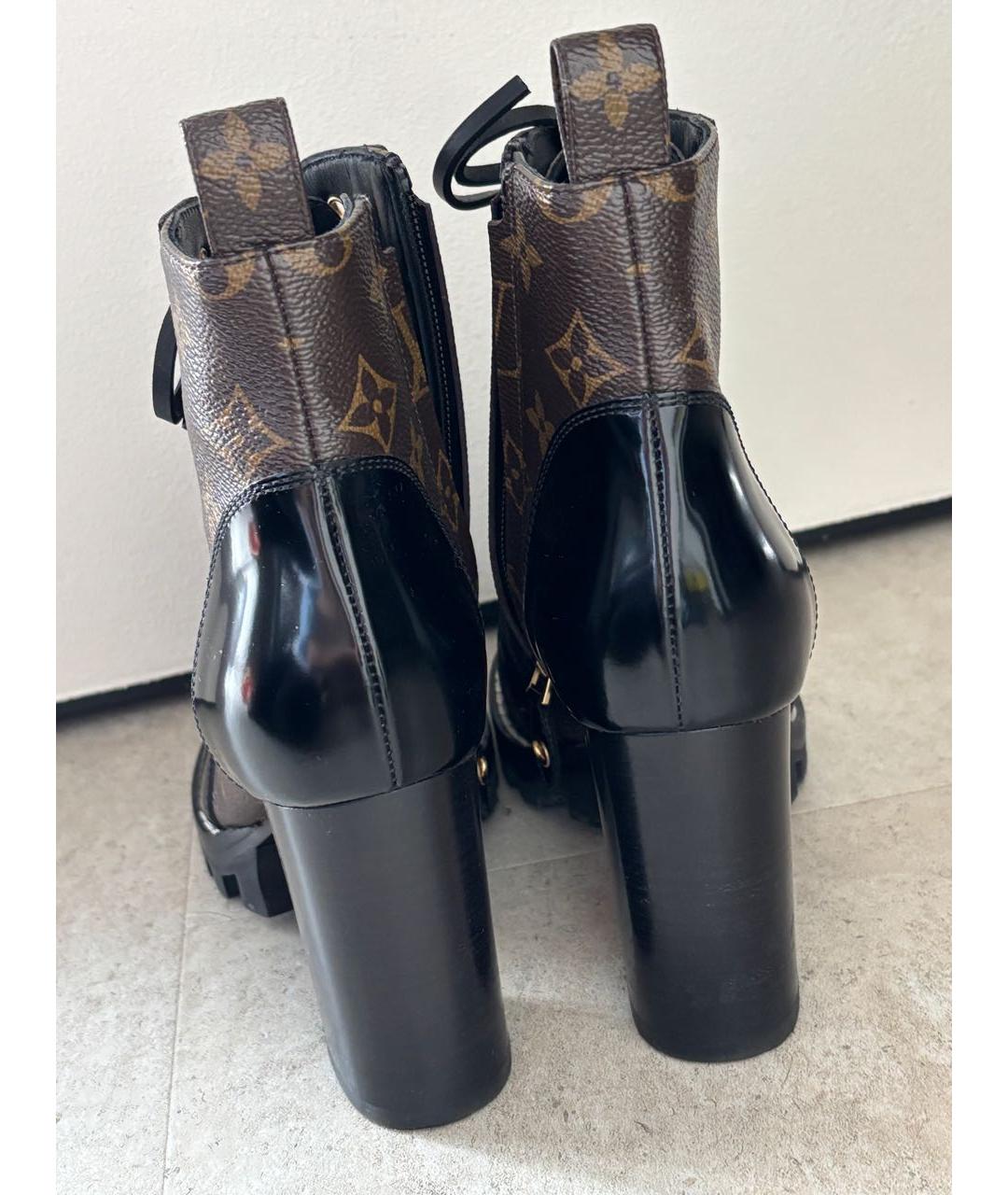 LOUIS VUITTON Коричневые кожаные ботильоны, фото 5