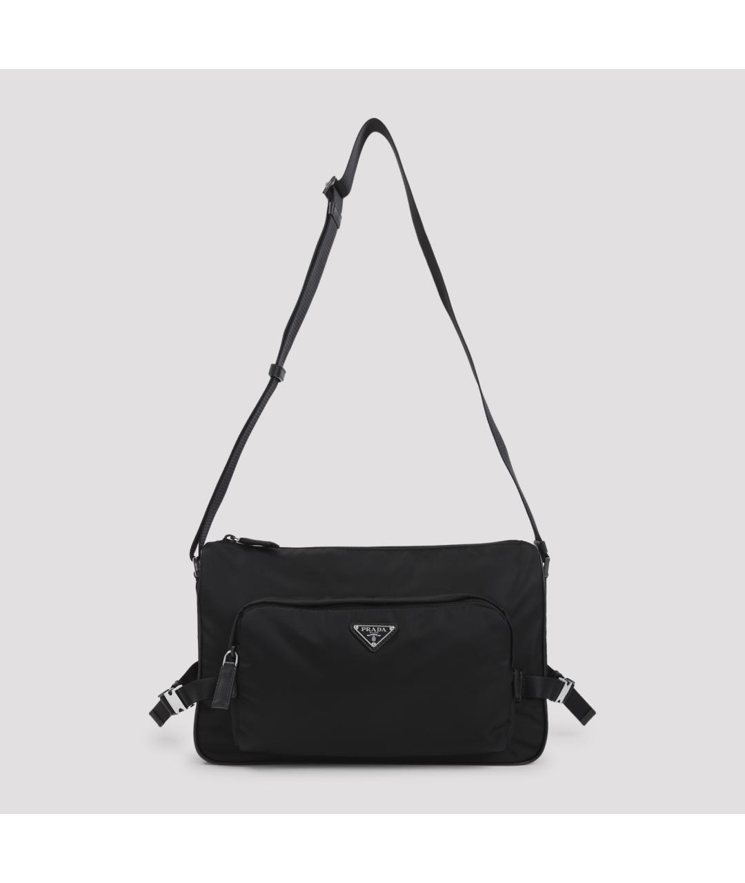 PRADA Черная синтетическая сумка через плечо, фото 2
