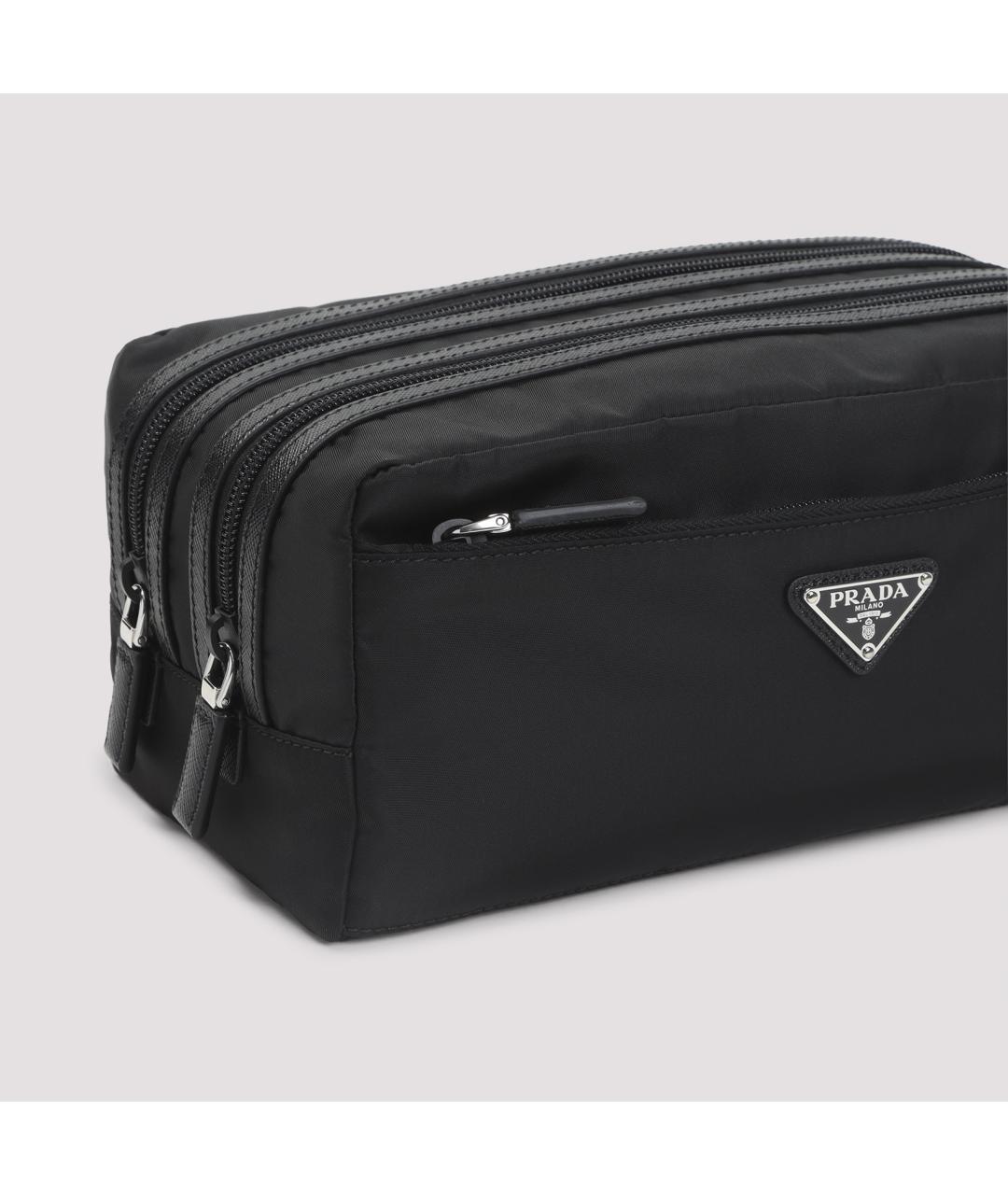 PRADA Черная синтетическая косметичка, фото 5