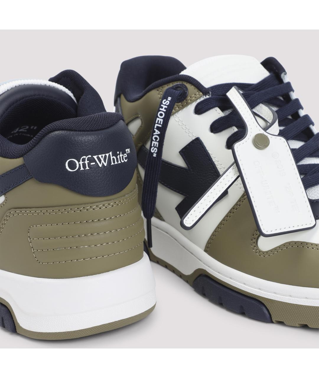 OFF-WHITE Мульти кожаные низкие кроссовки / кеды, фото 5