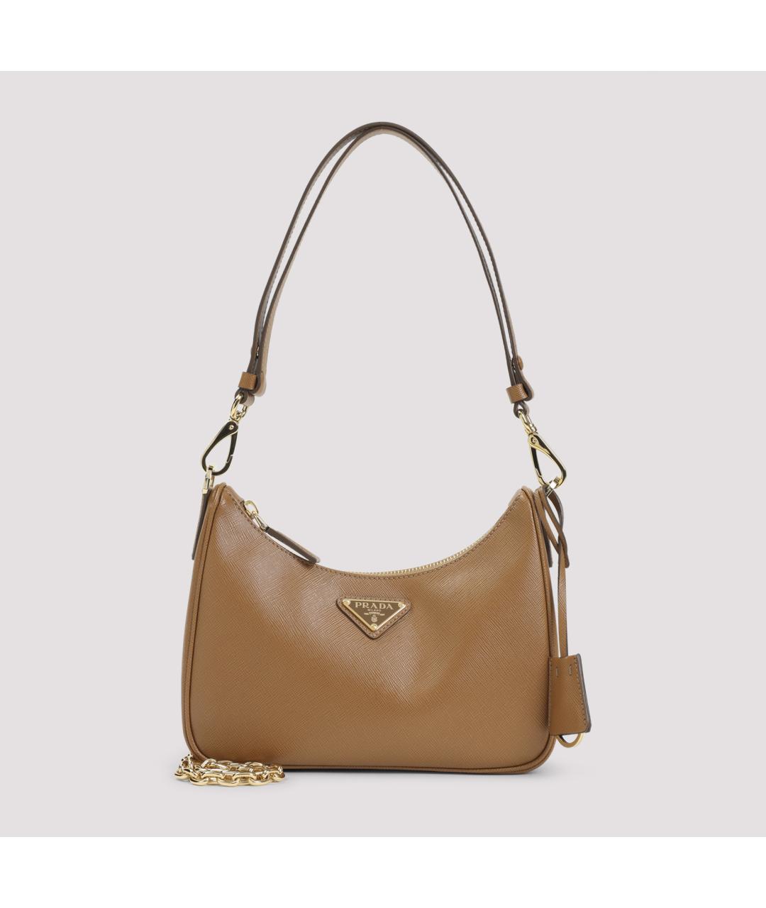 PRADA Коричневая кожаная сумка через плечо, фото 2