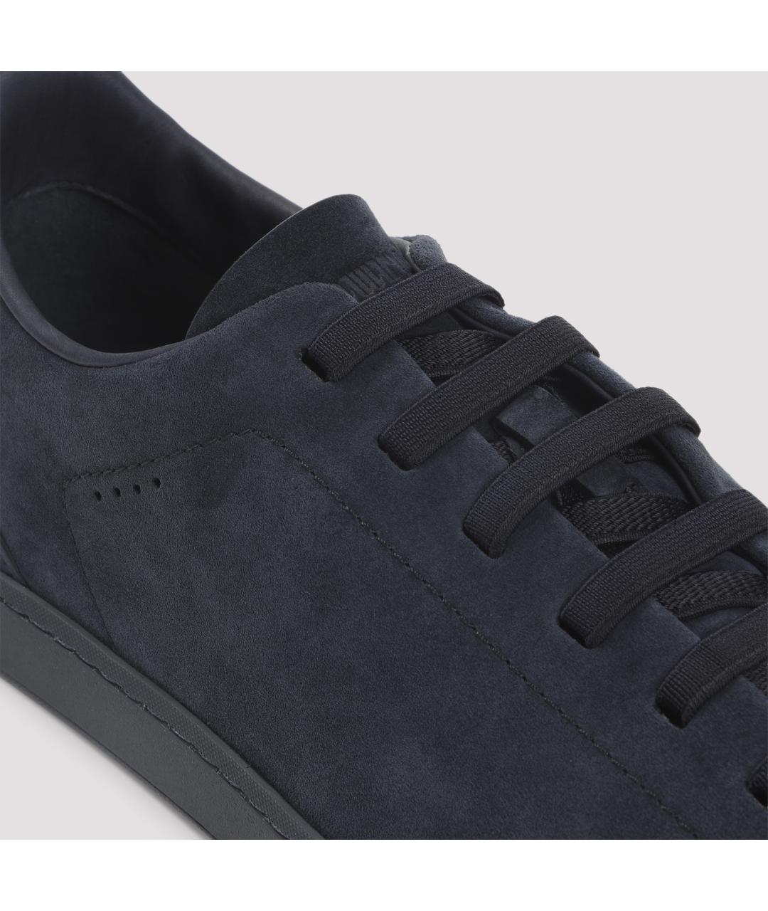 CHURCH'S Темно-синие кожаные низкие кроссовки / кеды, фото 6