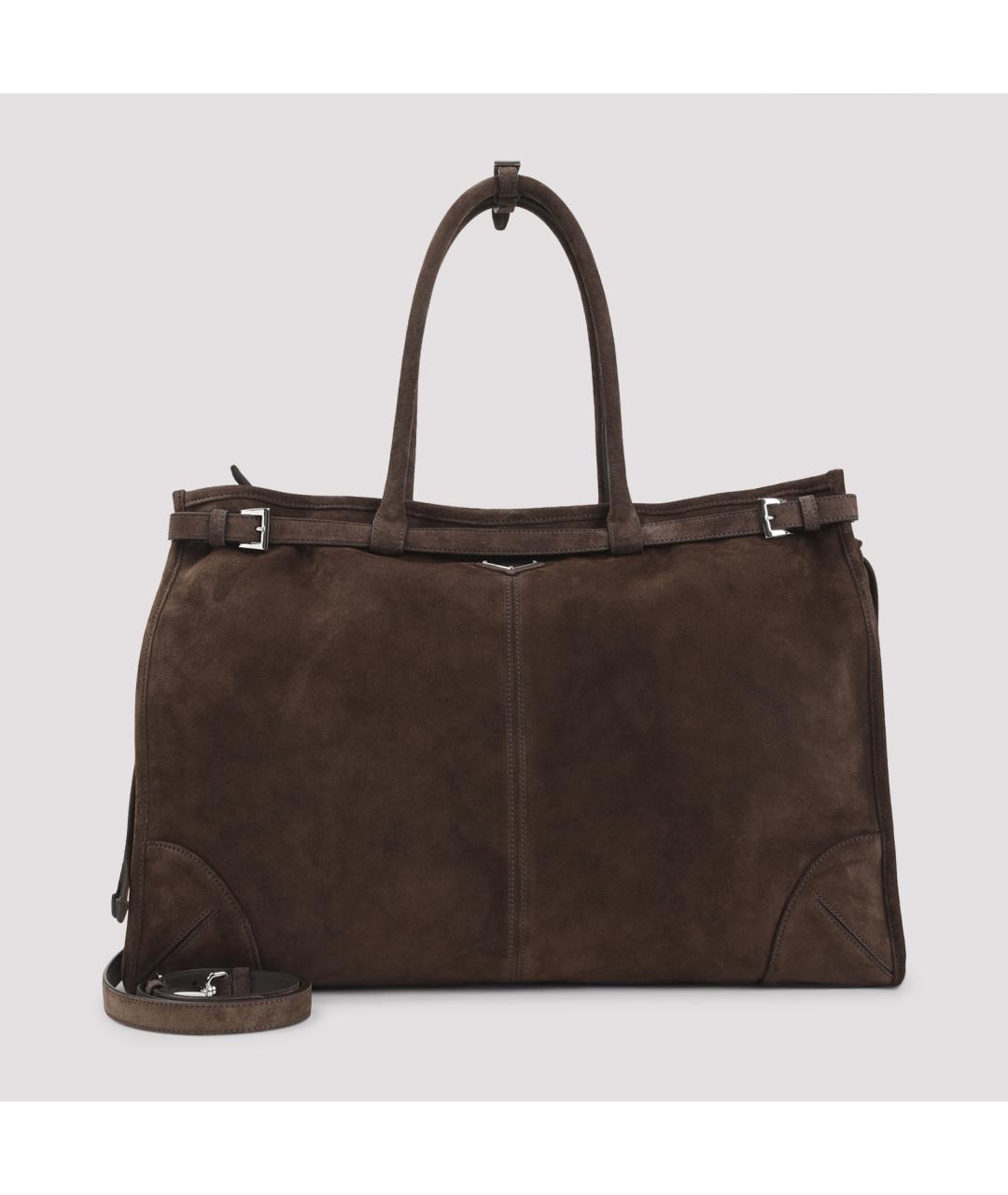 PRADA Коричневая кожаная сумка тоут, фото 2