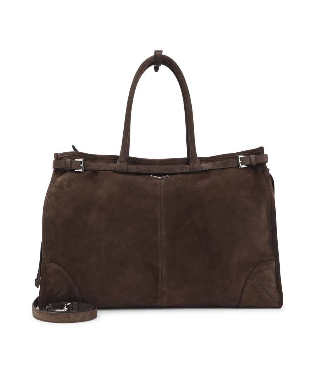 PRADA Коричневая кожаная сумка тоут, фото 1