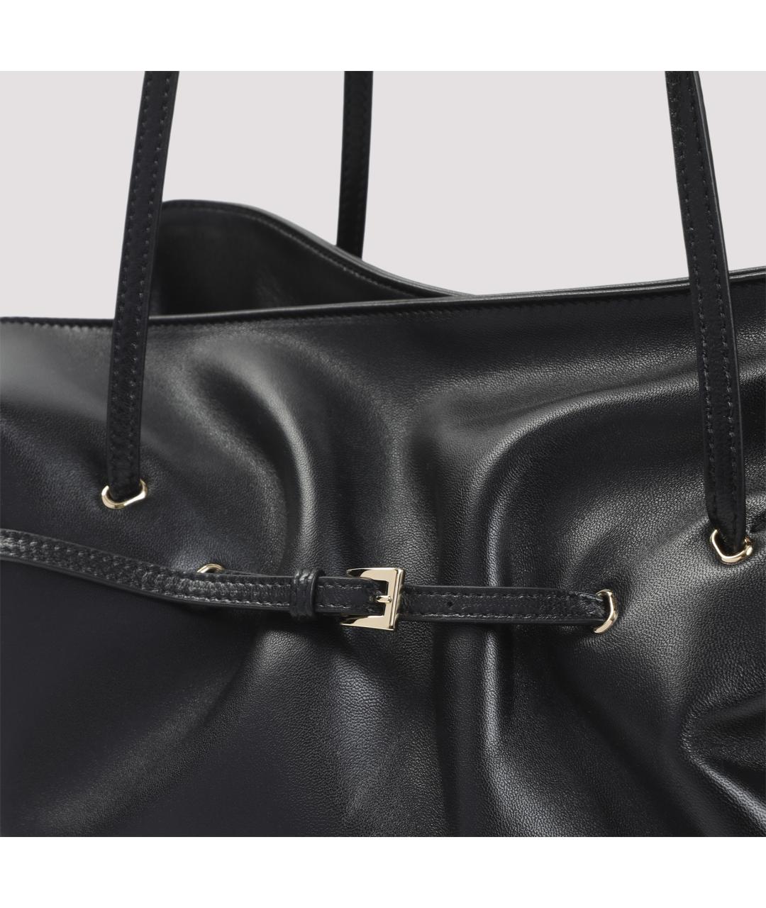 PRADA Черная кожаная сумка тоут, фото 4