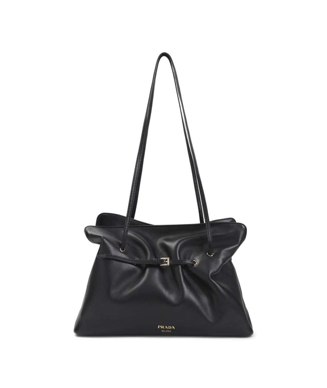 PRADA Черная кожаная сумка тоут, фото 1