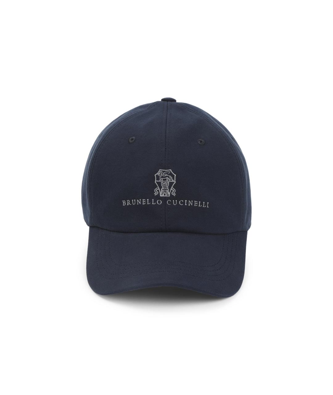 BRUNELLO CUCINELLI Синяя хлопковая кепка/бейсболка, фото 1