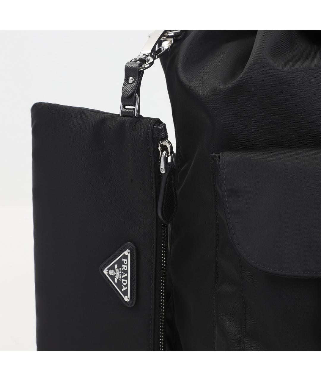 PRADA Черный синтетический рюкзак, фото 4