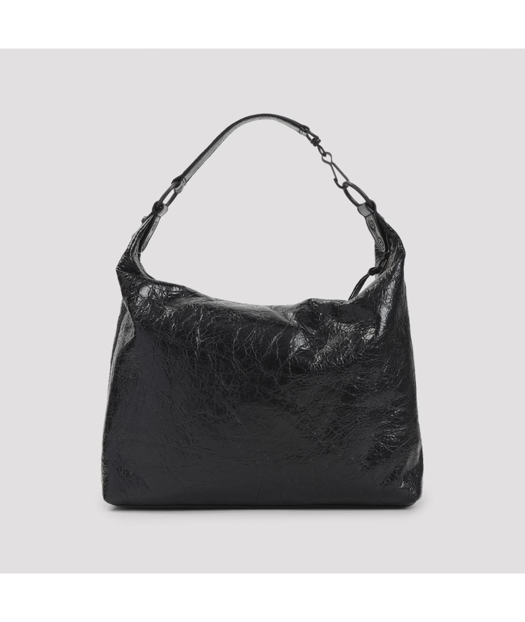 BALENCIAGA Черная кожаная сумка через плечо, фото 3