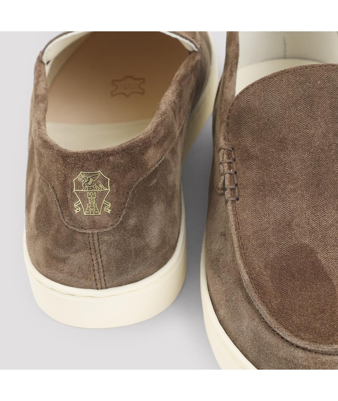 BRUNELLO CUCINELLI Коричневые кожаные эспадрильи, фото 5