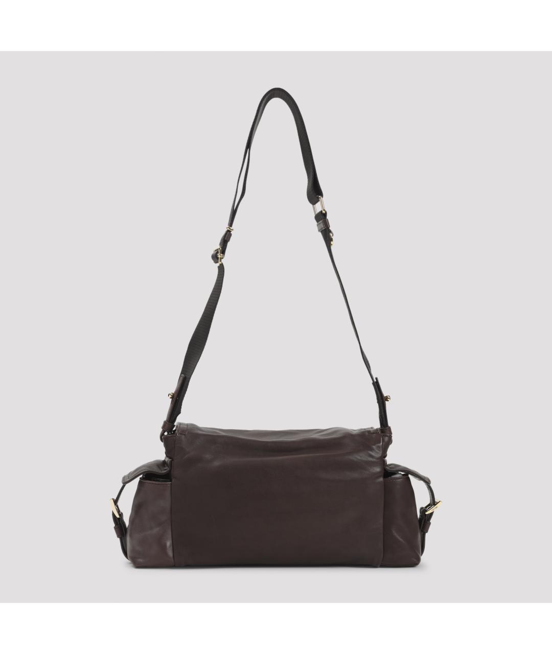 PRADA Коричневая кожаная сумка через плечо, фото 4