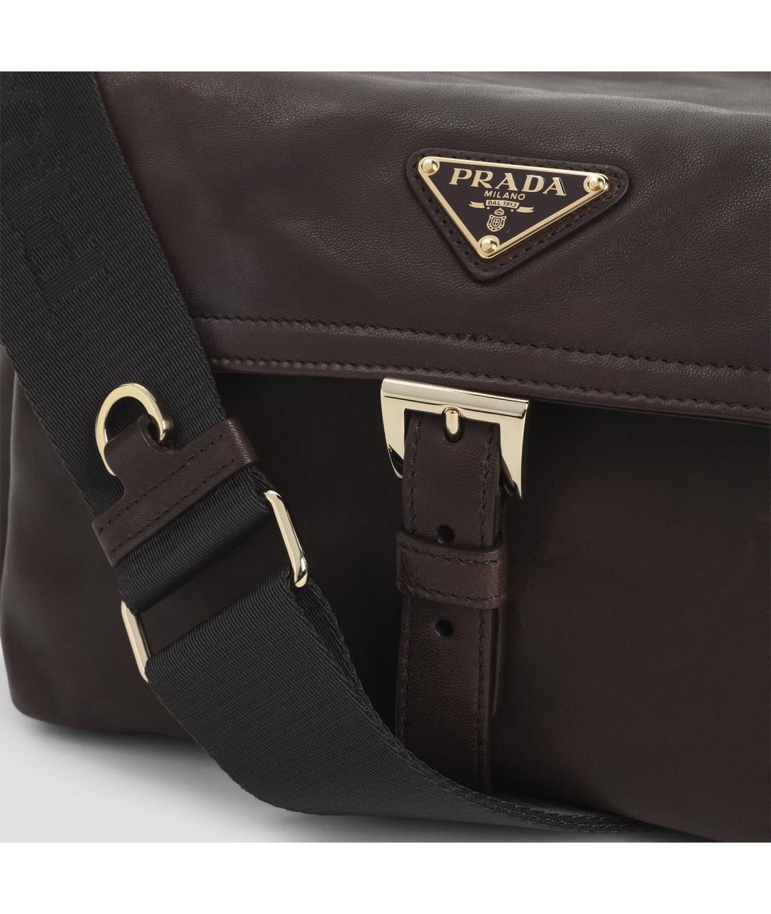 PRADA Коричневая кожаная сумка через плечо, фото 3