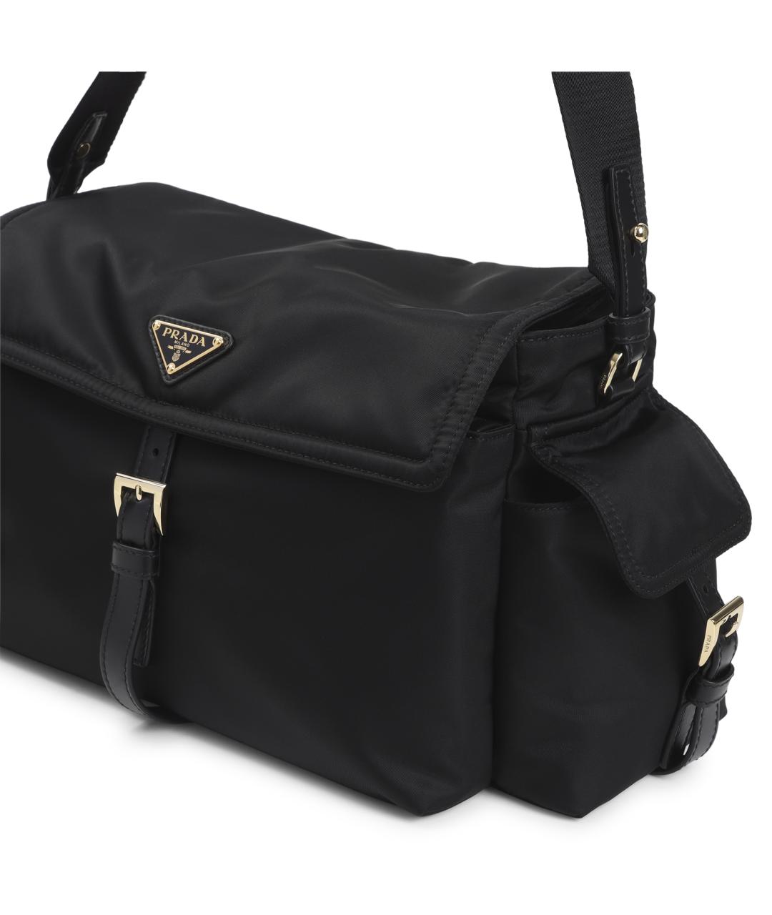 PRADA Черная синтетическая сумка тоут, фото 4