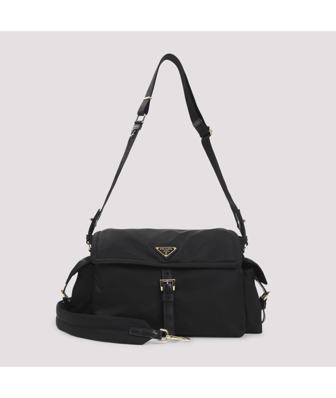PRADA Черная синтетическая сумка тоут, фото 2