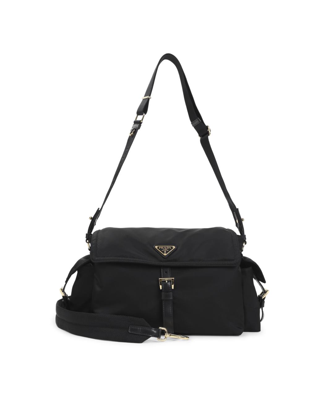 PRADA Черная синтетическая сумка тоут, фото 1