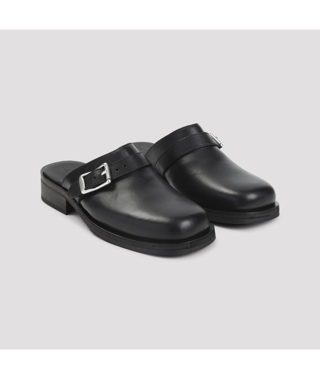 OUR LEGACY Черные кожаные сандалии, фото 4