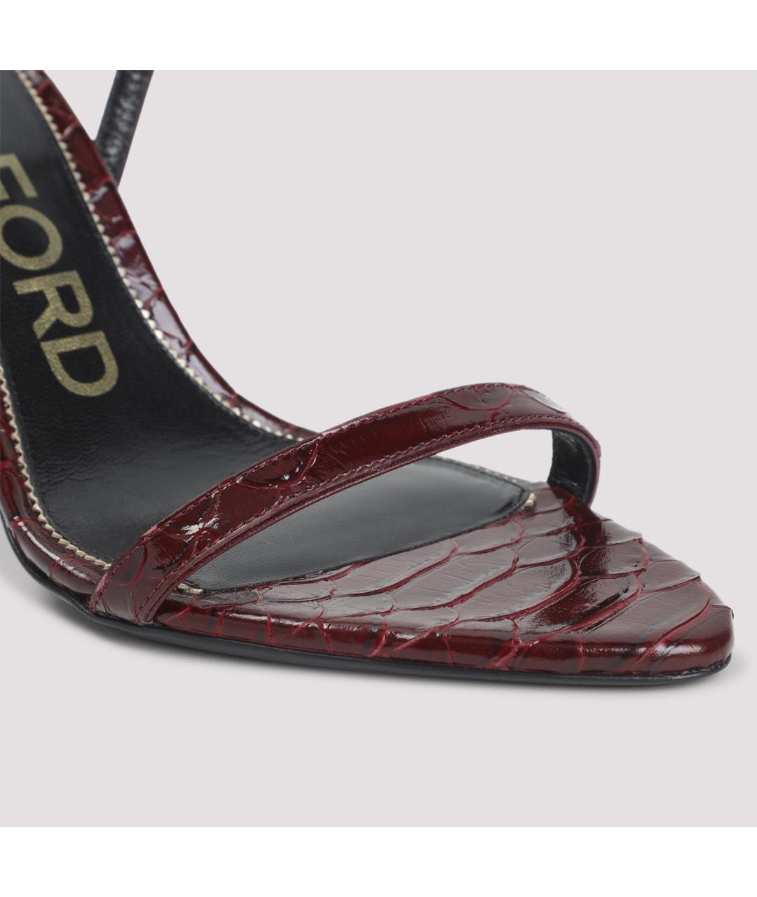 TOM FORD Бордовые кожаные туфли, фото 5