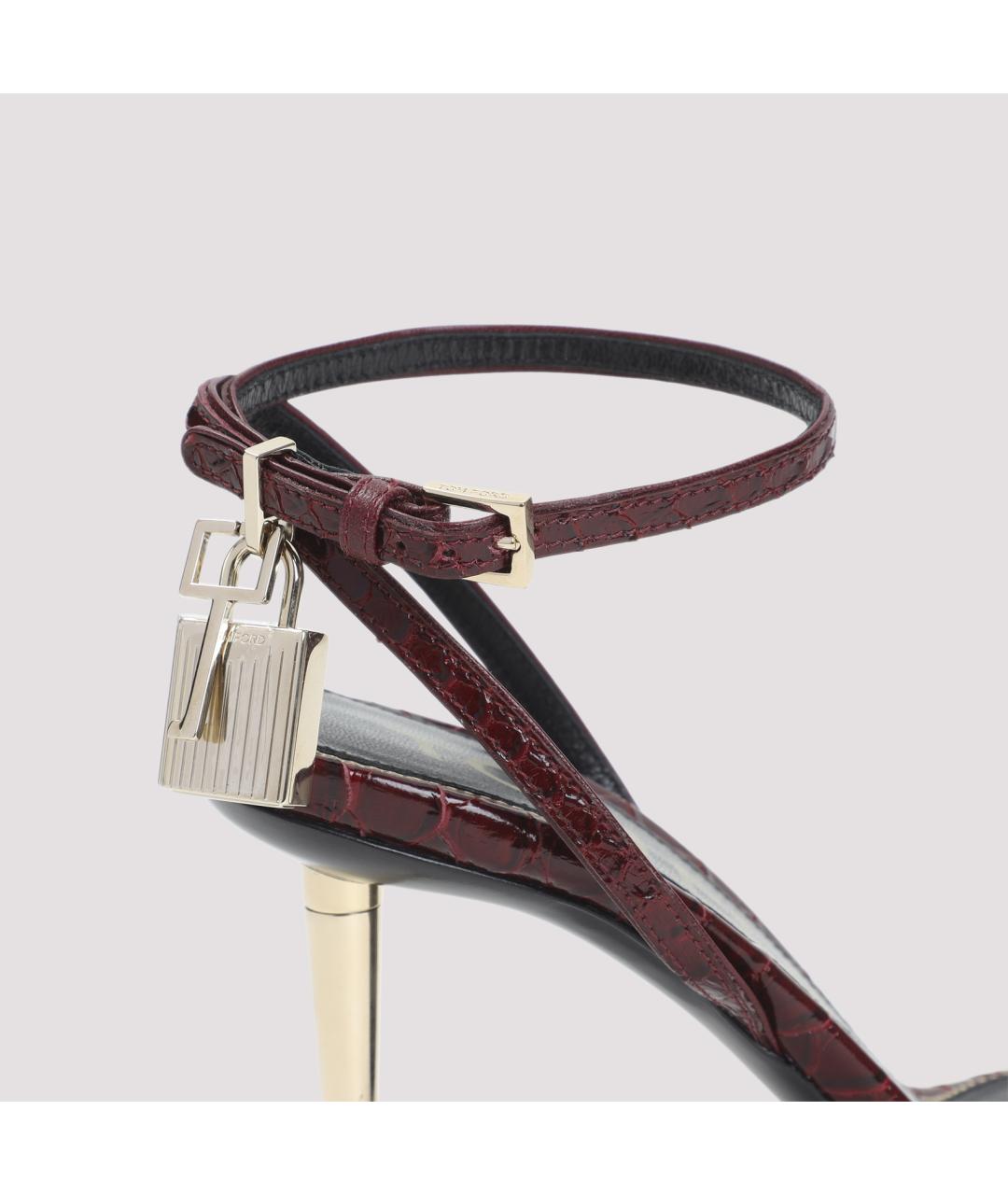 TOM FORD Бордовые кожаные туфли, фото 4