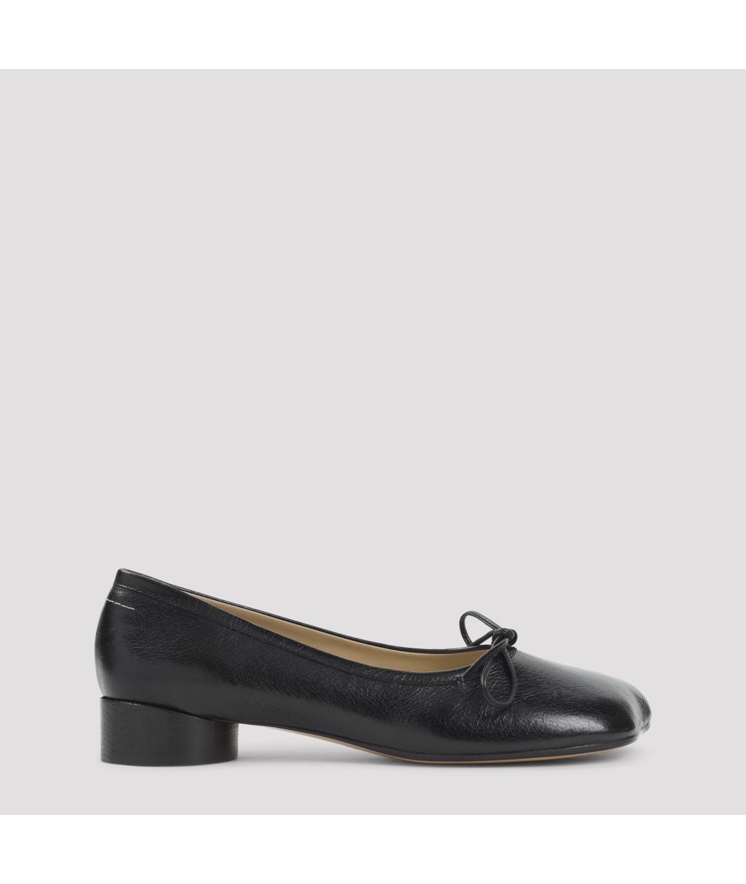 MM6 MAISON MARGIELA Черные кожаные балетки, фото 2