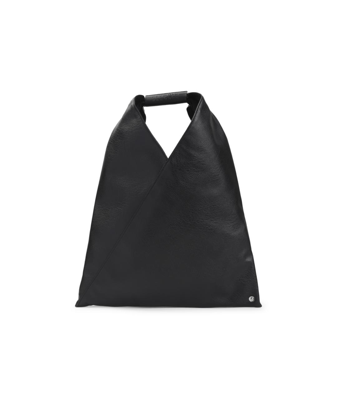 MM6 MAISON MARGIELA Черная сумка тоут из искусственной кожи, фото 1