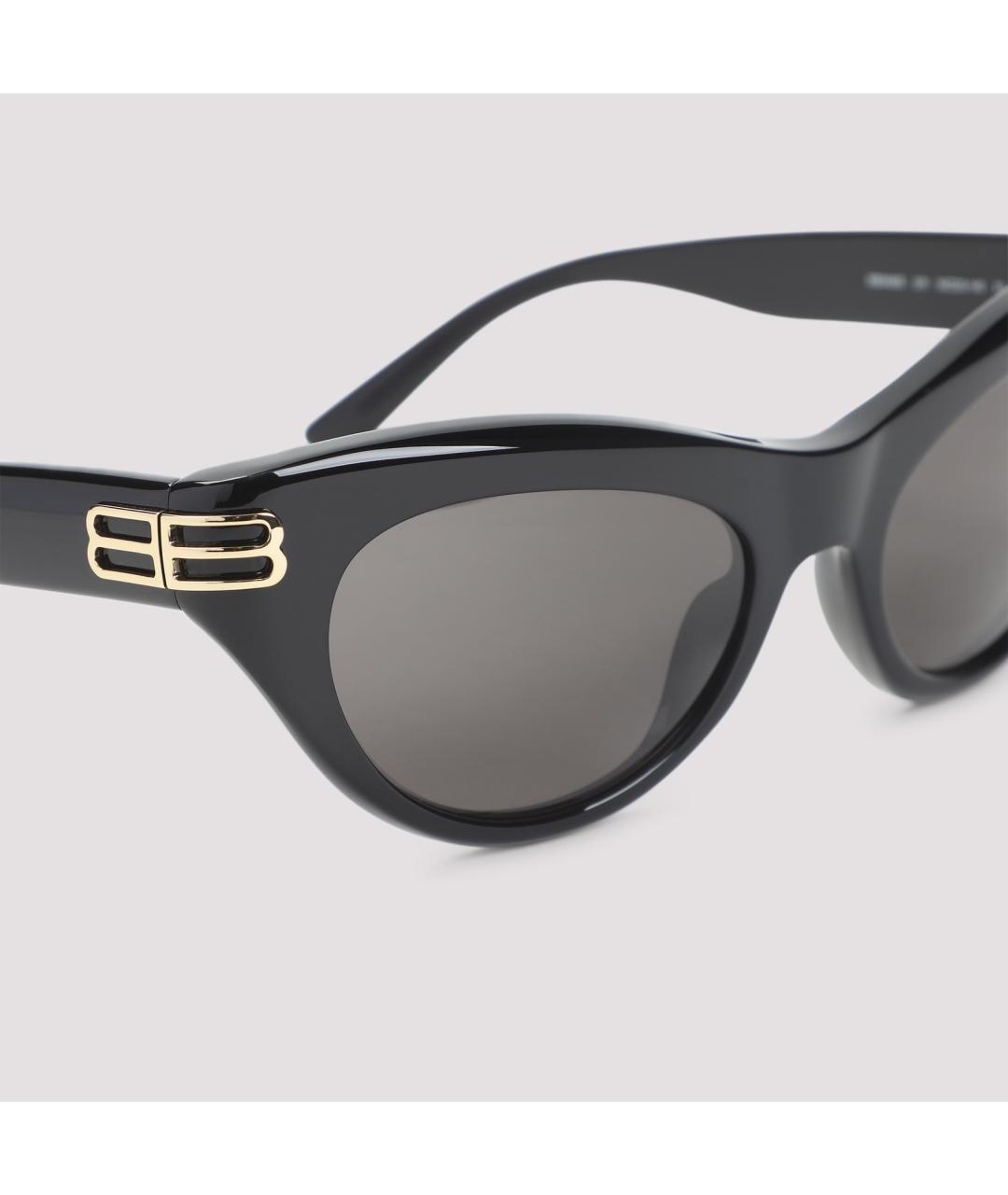 BALENCIAGA Черные пластиковые солнцезащитные очки, фото 5