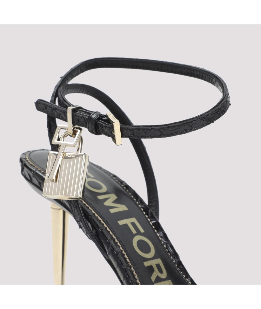 TOM FORD Черные кожаные туфли, фото 4