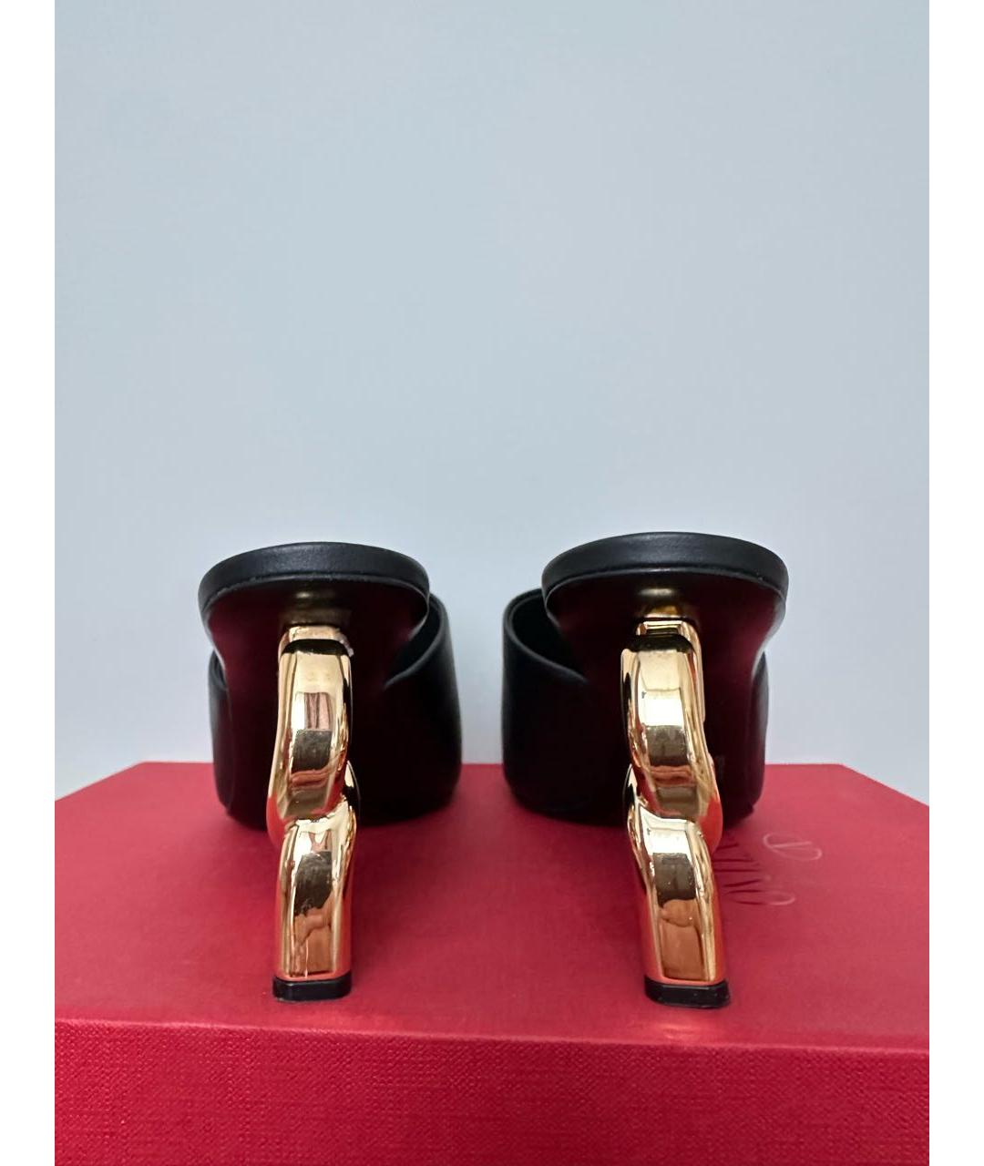 DOLCE&GABBANA Черные кожаные мюли, фото 4