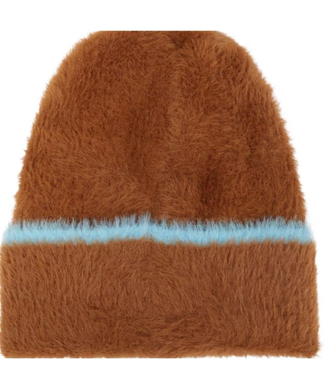 JACQUEMUS Коричневая шерстяная шапка, фото 2