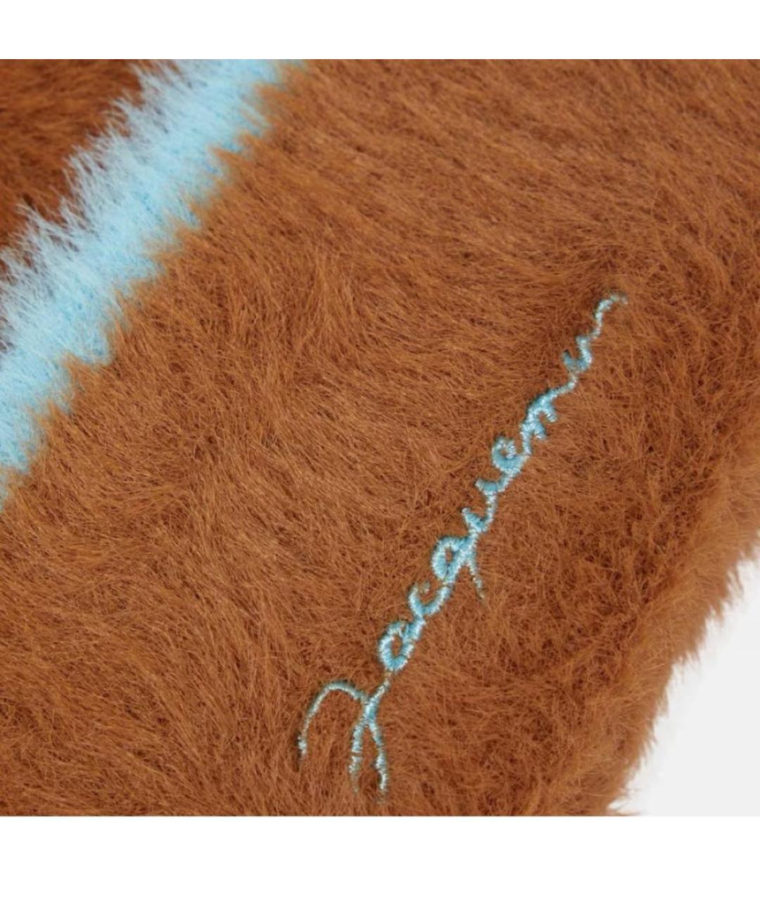 JACQUEMUS Коричневая шерстяная шапка, фото 3