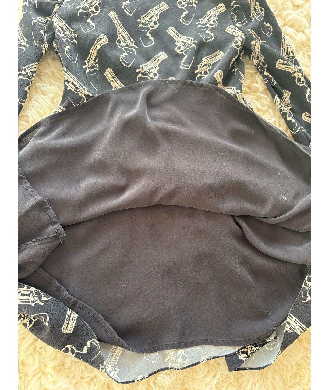 SAINT LAURENT Черное шелковое платье, фото 5